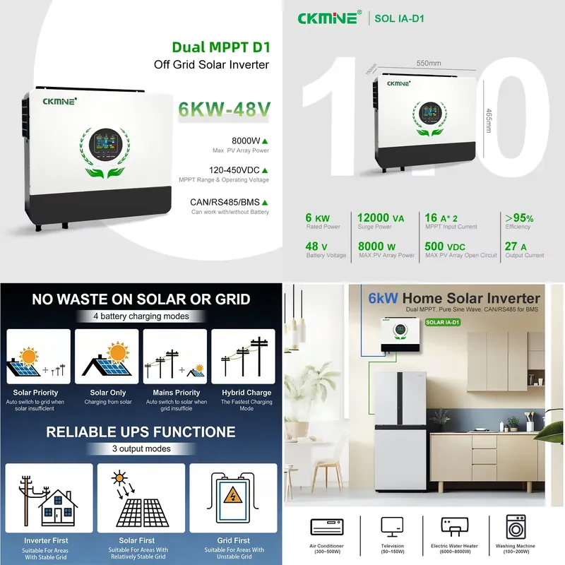 Off Grid Solar Inverter 48V 6000W - Hete Aanbieding Groothandel Dubbele MPPT Solar