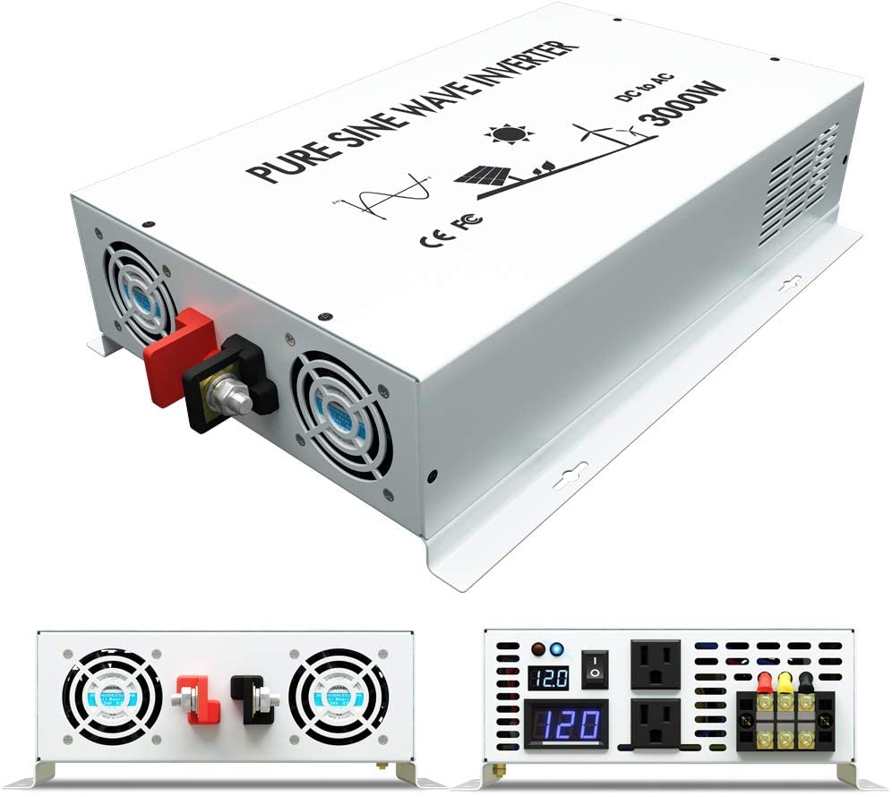 Inverter Pure Sine Wave 60Hz 120V 3000W - Zuivere Sinus Omvormer 3000W 24V 220V
