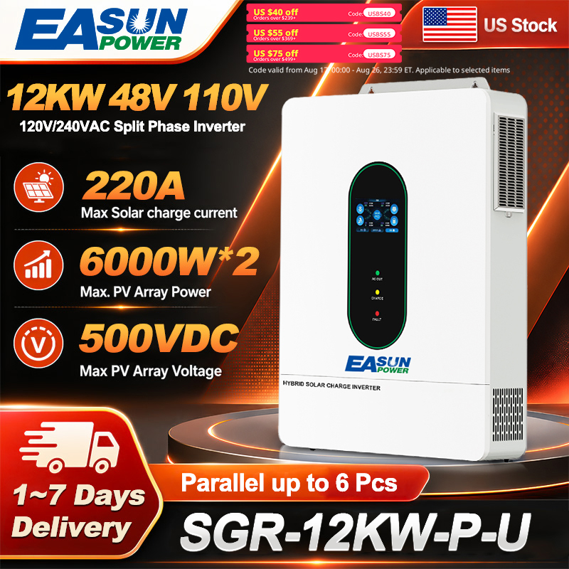 Grid Tie Inverter Limiter 2000W - EASUN POWER 12KW Split-Phase gescheiden netgekoppelde