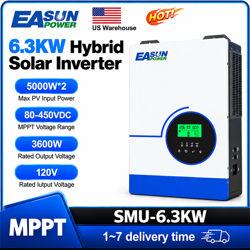 EASUN POWER 6300W hybride zonn - Grid Tie Inverter Limiter 2000W recensie en prijs