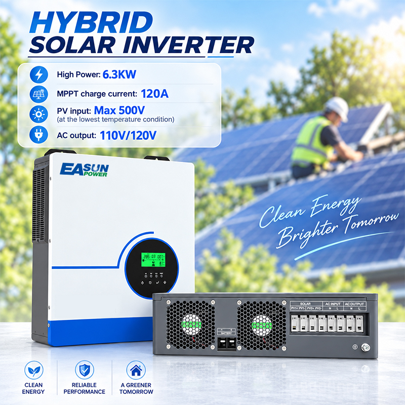 EASUN POWER 6300W hybride zonn - Grid Tie Inverter Limiter 2000W recensie en prijs