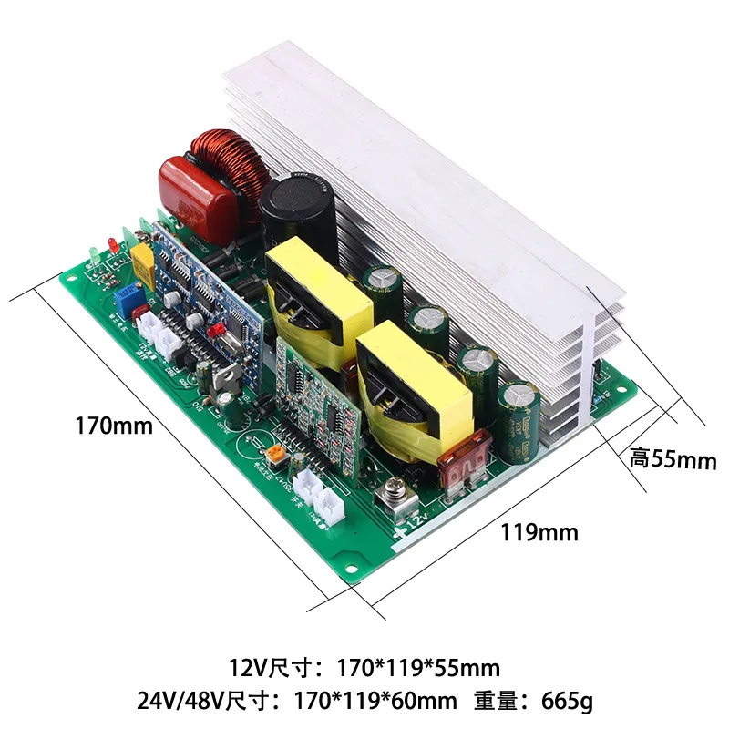 DC 12V 24V 48V naar AC 220V pr - Pure Sine Wave Inverter Board 24V 48V recensie en prijs